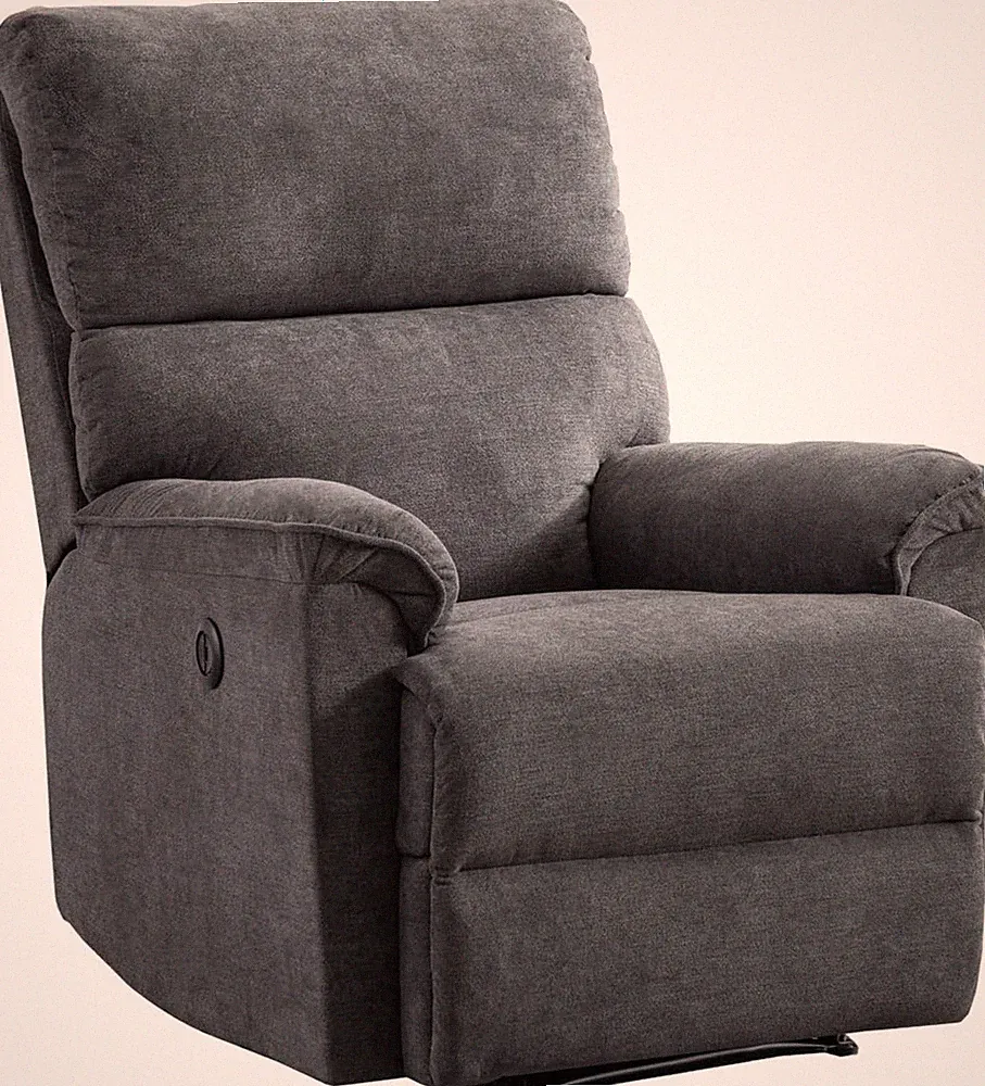EBELLO Power Recliner Chair Breathable Fabric Single Overstuffed Recliner Sofa