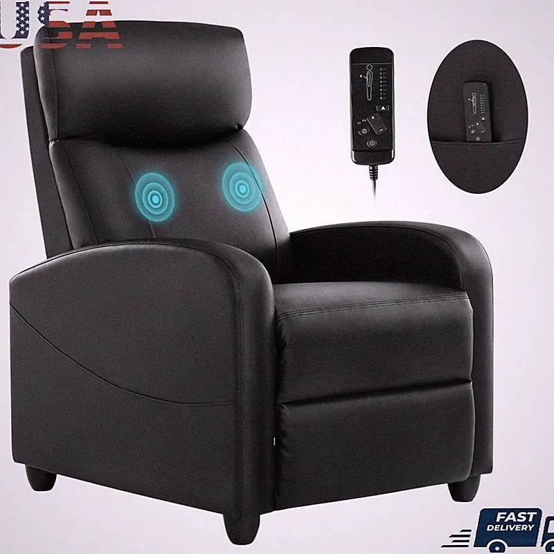 Massage Recliner Chair W/ Heating Ergonomic Design Durable Easy Assembly New